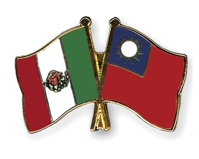 Fahnen Pins Mexiko Taiwan