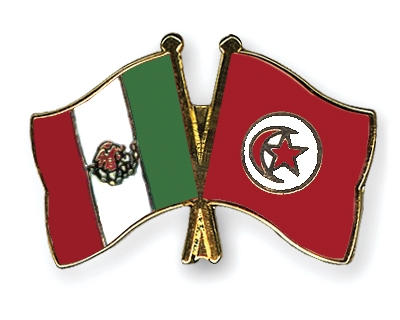 Fahnen Pins Mexiko Tunesien