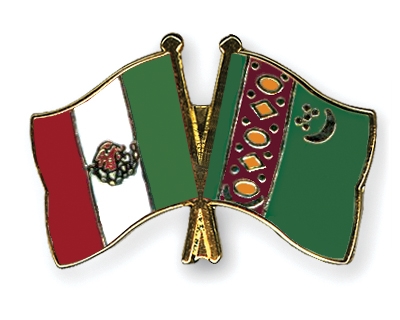 Fahnen Pins Mexiko Turkmenistan