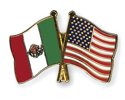 Fahnen Pins Mexiko USA
