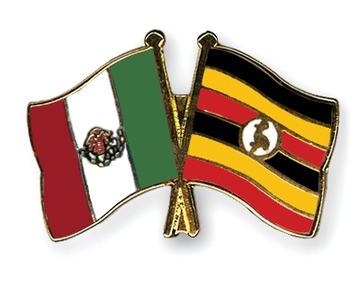 Fahnen Pins Mexiko Uganda
