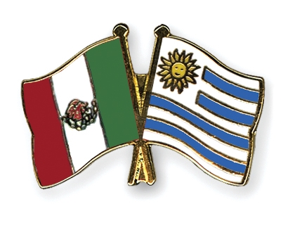 Fahnen Pins Mexiko Uruguay
