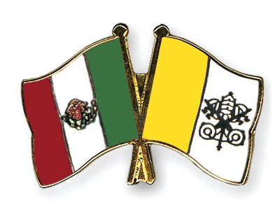 Fahnen Pins Mexiko Vatikanstadt