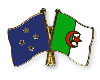 Fahnen Pins Mikronesien Algerien