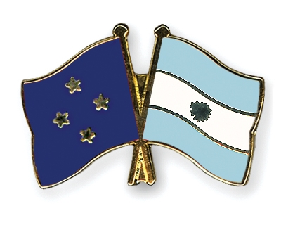 Fahnen Pins Mikronesien Argentinien