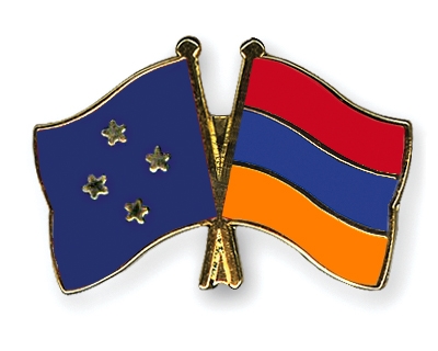 Fahnen Pins Mikronesien Armenien