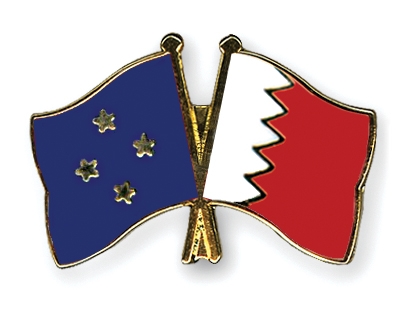 Fahnen Pins Mikronesien Bahrain