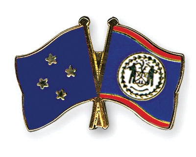 Fahnen Pins Mikronesien Belize