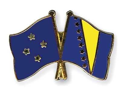 Fahnen Pins Mikronesien Bosnien-und-Herzegowina