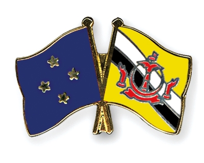 Fahnen Pins Mikronesien Brunei-Darussalam