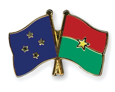 Fahnen Pins Mikronesien Burkina-Faso