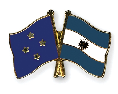 Fahnen Pins Mikronesien El-Salvador