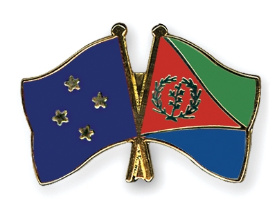 Fahnen Pins Mikronesien Eritrea