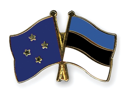 Fahnen Pins Mikronesien Estland