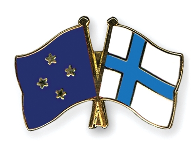 Fahnen Pins Mikronesien Finnland