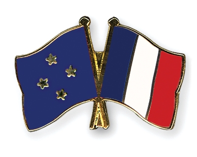 Fahnen Pins Mikronesien Frankreich