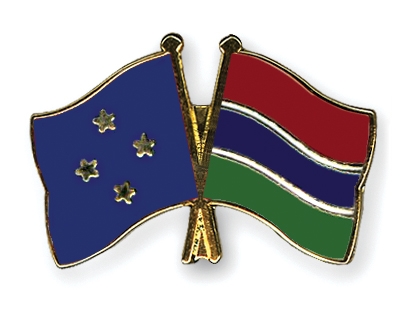 Fahnen Pins Mikronesien Gambia