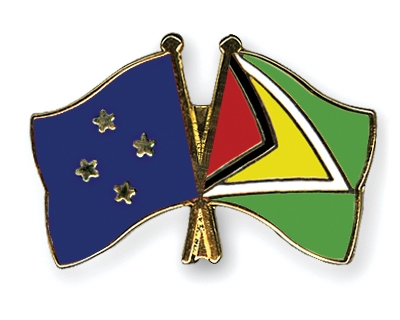 Fahnen Pins Mikronesien Guyana