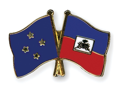 Fahnen Pins Mikronesien Haiti