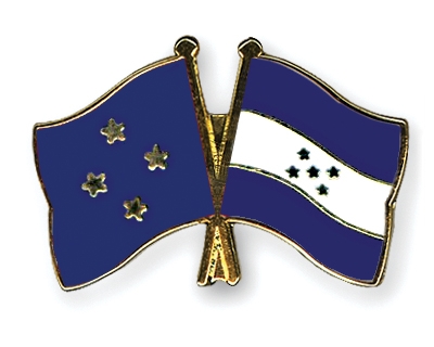 Fahnen Pins Mikronesien Honduras