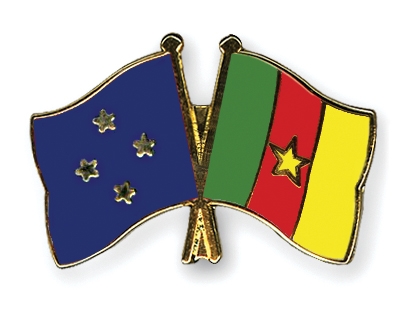 Fahnen Pins Mikronesien Kamerun