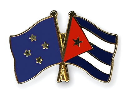 Fahnen Pins Mikronesien Kuba
