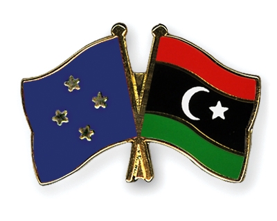 Fahnen Pins Mikronesien Libyen