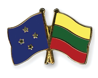 Fahnen Pins Mikronesien Litauen