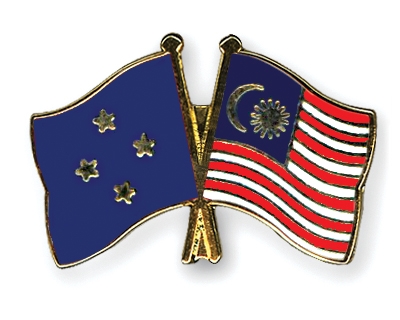 Fahnen Pins Mikronesien Malaysia