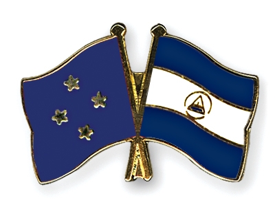 Fahnen Pins Mikronesien Nicaragua