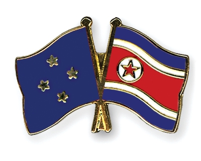 Fahnen Pins Mikronesien Nordkorea