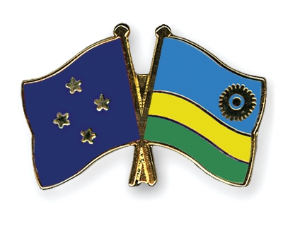 Fahnen Pins Mikronesien Ruanda