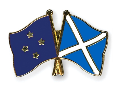 Fahnen Pins Mikronesien Schottland