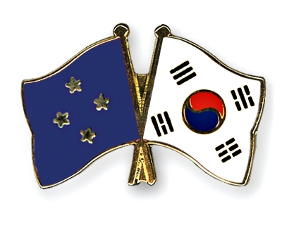 Fahnen Pins Mikronesien Sdkorea