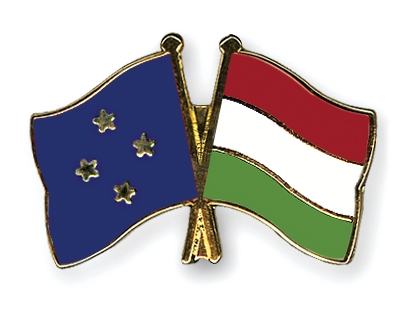 Fahnen Pins Mikronesien Ungarn