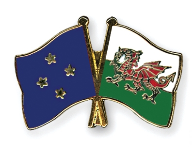 Fahnen Pins Mikronesien Wales