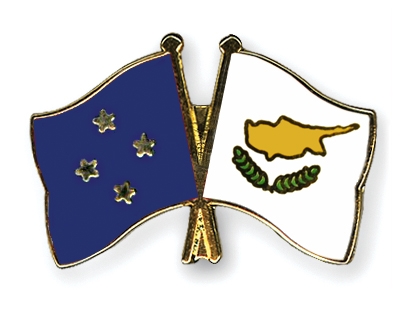 Fahnen Pins Mikronesien Zypern