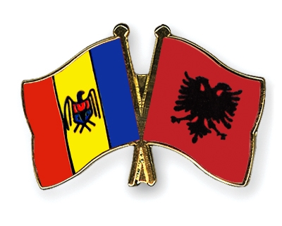 Fahnen Pins Moldau Albanien