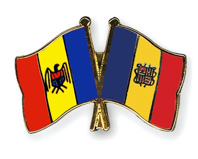Fahnen Pins Moldau Andorra