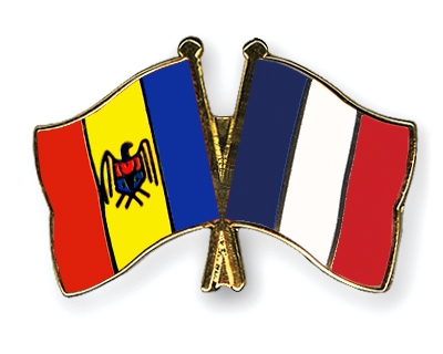 Fahnen Pins Moldau Frankreich