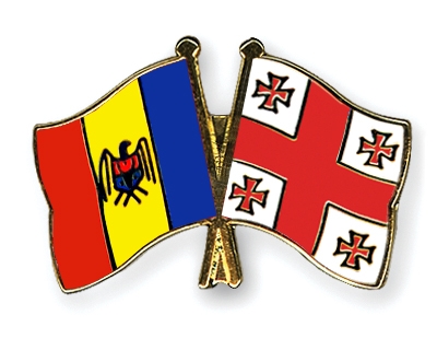 Fahnen Pins Moldau Georgien
