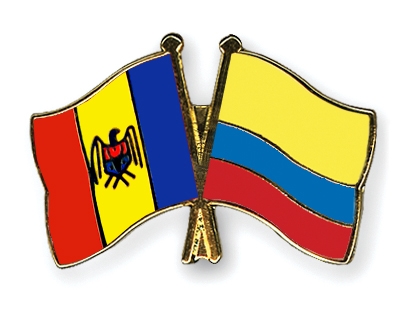 Fahnen Pins Moldau Kolumbien