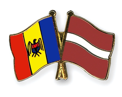 Fahnen Pins Moldau Lettland