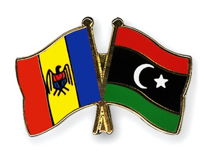Fahnen Pins Moldau Libyen