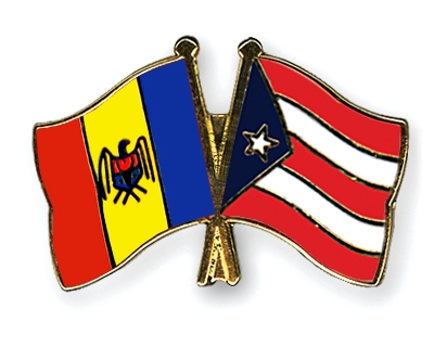 Fahnen Pins Moldau Puerto-Rico