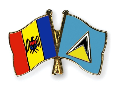 Fahnen Pins Moldau St-Lucia