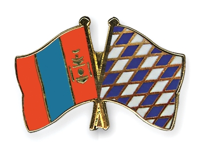 Fahnen Pins Mongolei Bayern