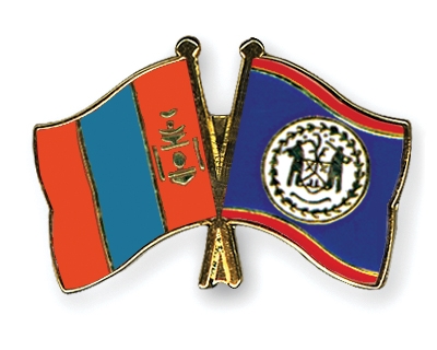 Fahnen Pins Mongolei Belize