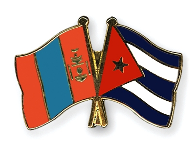 Fahnen Pins Mongolei Kuba