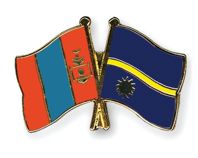 Fahnen Pins Mongolei Nauru